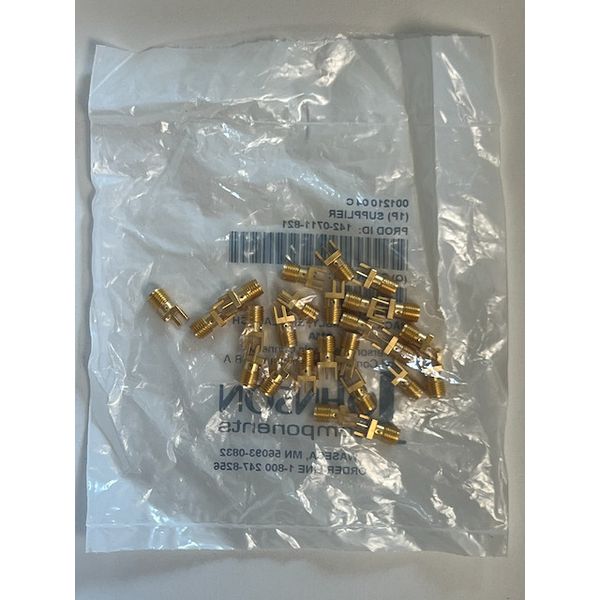 SMA Connector, Johnson Components 142-0711-821 Edge Mount RF 18 Ghz 25 Count
