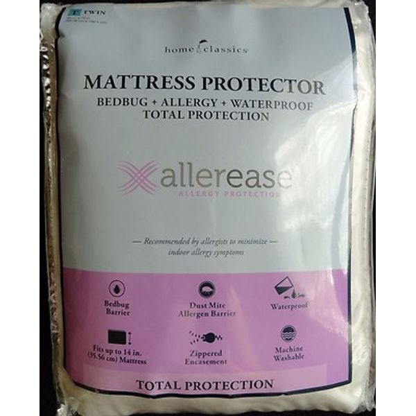 NIB HOME CLASSICS TWIN MATTRESS PROTECTOR PAD WATERPROOF 39 X 75 IN