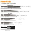 12Pcs Stud Screw Extractor Remover 1/4 Inch Hex Shank Damaged Bolt Easy Out Sets
