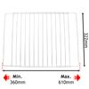 SPARES2GO Fridge Shelf Compatible with Logik Refrigerator Freezer (White, Adjustable, Plastic Coated, Extendable Arms)