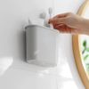 Wall Mount Toothbrush Holders - Stand for Bathroom, Non-Screw Wall Mounted, Black