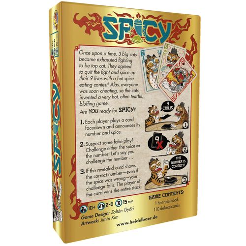 HeidelBÄR Games Spicy Card Game | Strategy Game | Bluffing Card Game for Adults and Kids | Fun Game for Family Game Night | Ages 10+ | 2-6 Players | Average Playtime 15 Minutes |HeidelBÄR Games