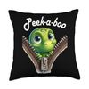 Funny - Peek-a-boo - Dinosaur Throw Pillow