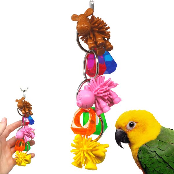 Bonka Bird Toys 1716 Farm Ringer Small Medium Bird Toy Parrot Cage Craft Toys Cages African Grey Conure Cockatiel