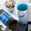 Tea Forte Kati Cup Ceramic Tea Cup with Infuser and Infuser Lid, Blue
