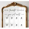 Wedding Seating Chart Decal Our Favorite People Mirror Stickers Removable Let...
