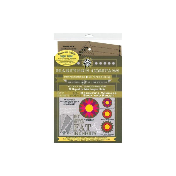 Fat Robin Mariner's Compass Ruler and Book Set