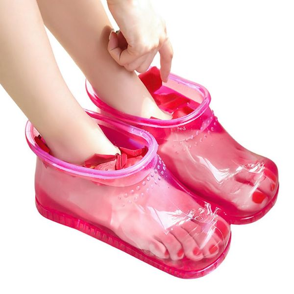 HEALLILY Foot Spa Massager Portable Massage Foot Bath Shoes: Foot Spa Shoes Foot Scrubber Massage Bucket Boots Thermal Massage to Promote for Soaking Foot Toe Nails Ankles Foot Spa