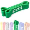 Green Exercise Bands Set with Variable Resistance for Strength Training and R...