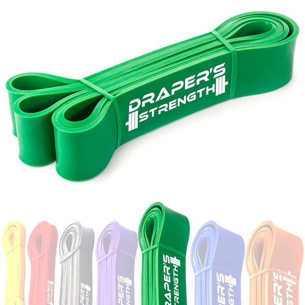 Green Exercise Bands Set with Variable Resistance for Strength Training and R...