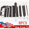 8Pcs Universal Motorcycle Tool Kit Screwdriver Spanner Spark Plug Socket Wrench