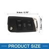 A ABSOPRO 3 Key Buttons Remote Control Key Fob Case Shell Replacement Black