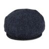Jaxon & James Harris Tweed Herringbone Ardmore Flat Cap - Blue-Black M