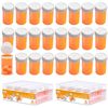 6 Dram 24pcs Empty Pill Bottles with Desiccant Caps Pharmacy Vial Container