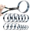 Motorcycle Piston Ring Compressor Cylinder Installer Tool Kit with Plier&14 Band