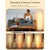 EDISHINE LED Corner Floor Lamp, Dimmable Light, Adjustable Height 3000K (White)