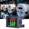 Voltage Frequency Meter, Generator Dual Display LED Digital AC Voltmeter Frequency Meter Testing Tool (Black)