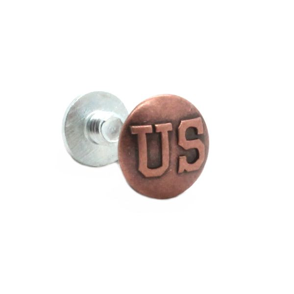 Antique Copper US Logo Mini Binder Post Screws 1/4" 10 Pack 1252-10