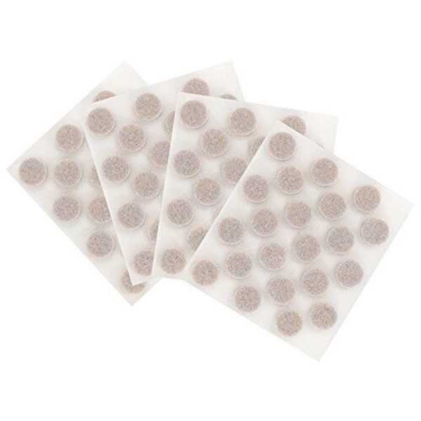 3/8" Round Self-Stick Felt Pads - Move Effortlessly, Protect Surfaces Beige