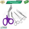 4 Pcs First Aid Paramedic Essential Nursing Tools Surgical Instruments - Purple
