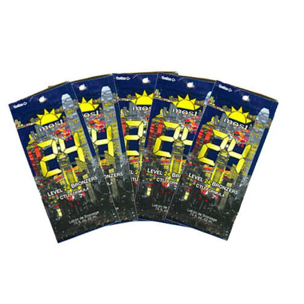 5 Most 24 Level 24 Bronzer Tanning Lotion Packets .75 oz. each