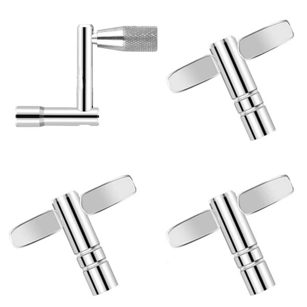 Cheerock 4Pcs Drum Key Set, 3-Pack Drum Tuning Key with Continuous Standard Motion Speed Key, Metal Drum Keys Tuner, Drum Set Hardware Key Tool