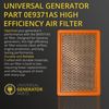 Universal Generator Part- 0e9371a and 0e9371as Replacement Air Filter (1 Pack)