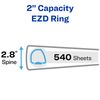 Avery Durable 3 Ring Binder, 2" One Touch EZD Rings, Label Holder, 1 Black Binder (08502)