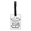 Gift Base Lean Mean Vegan Machine Visual Luggage Tag with Black Strap