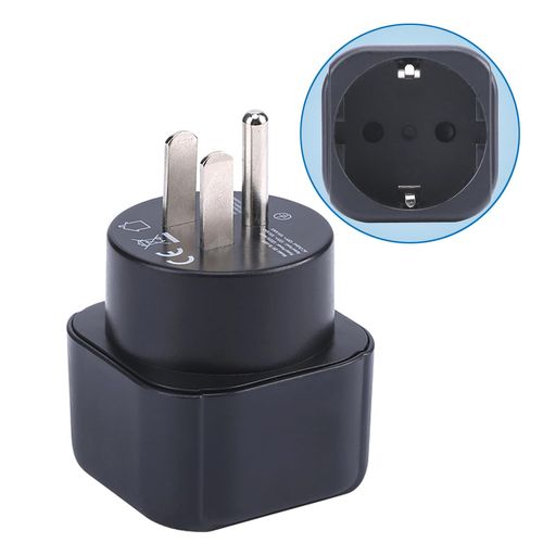 Europe to US/Canada Plug Adapter, EU Schuko Type C/E/F Plug Fit to USA Socket, European/Germany/French Plug to USA Travel Plug Converter (Pack of 1)