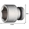TONE Impact Socket 4NV-27 Insertion Angle 1/2 inch (12.7 mm) Double Side Width 1.1 inches (27 mm)