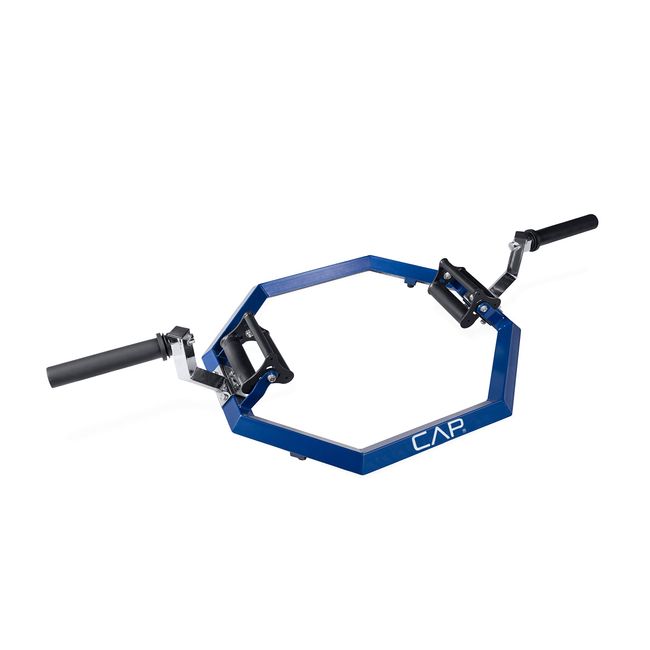 CAP Barbell Olympic Super Trap Bar, Hex Bar, Shrug Bar, Deadlift Bar, Multiple Colors, Blue