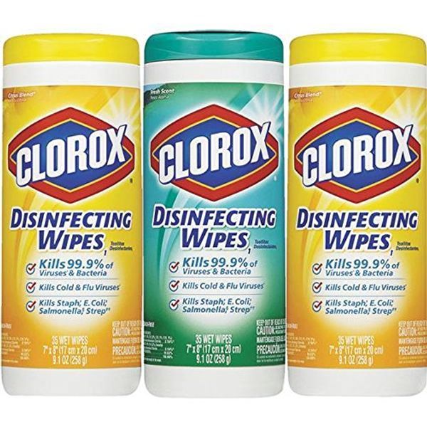 Clorox Disinfecting Wipes (105 Count Value Pack), Cleaning Wipes without Bleach - 3 Pack - 35 Count Each CLO 30112