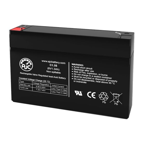 AJC Battery Compatible with General Electric Simon 3 6V 1.3Ah UPS Battery
