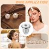sourcing map 2Pcs Earring Backs, 4mm S925 Silver Bullet-Shape Locking Earring Backs Replacements for Studs Posts, White Gold