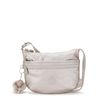 Kipling ARTO S Small Crossbody, Metallic Glow (Silver)
