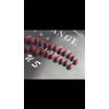mallnoo 24 pieces style nail tips polish sand black and red gradient handmade nails