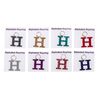 Glitter Acrylic Letter H Keyring/Bag Charm (Gold)