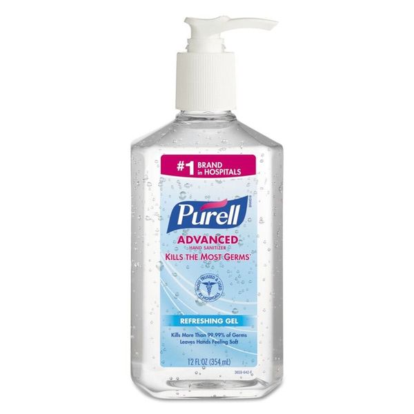 Purell 365912EA 12 oz. Pump Bottle Advanced Refreshing Gel Hand Sanitizer New