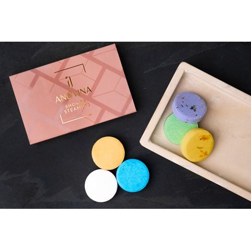Anovina 6XL Shower Steamers Gift Box. Made in USA with Pure Essential Oils. Shower Bomb Aromatherapy. Gifts for Men and Women. Shower Tables
