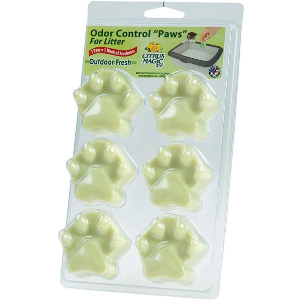 Citrus Magic 6 PET ODOR CONTROL PODS OUTDOOR FRESH 1 POD = 1 WEEK for Litter