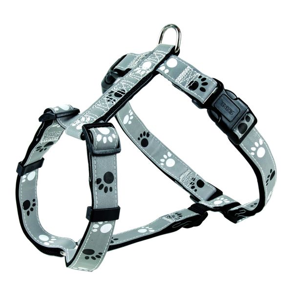Trixie Think Harness, Ng. - Black / Gray / Silver - Size S (40 - 65 cm)