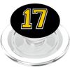 Number 17 in Yellow White Black Pocket Version PopSockets PopGrip for MagSafe