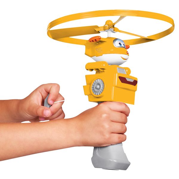 Super Wings Outdoor Toys, Golden Boy Flying Toys for Kids Ages 3-5 4-8, Toddler Outdoor Games Flying Discs, Outside Toys Airplane Launcher Toy for Kids Boys Girls Age 3 4 5 6 7 8 9+