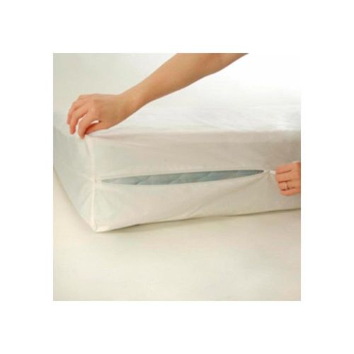 Deluxe Vinyl Zippered Crib Mattress Cover Full Encasement 28" x 52" Standard Size Waterproof White