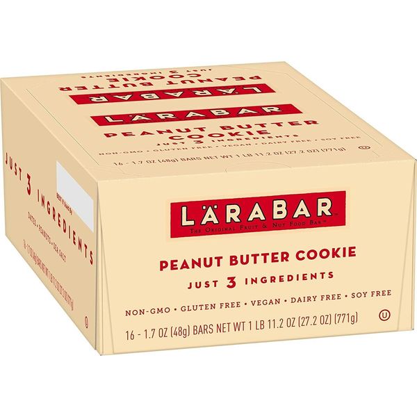 Larabar - Original Real Fruit & Nut Bar - Peanut Butter Cookie, (16) Bars