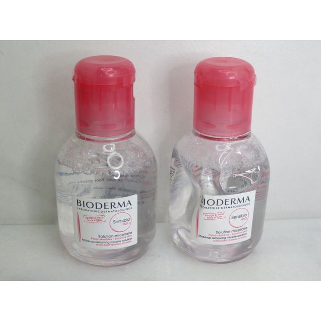 BIODERMA SENSIBIO H2O MAKE UP REMOVING MICELLE SOLUTION 3.3 OZ LOT OF 2 *READ*