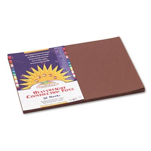 Construction Paper,Smooth Textured,12"x18",50/PK,Dark Brown, Sold as 1 Package