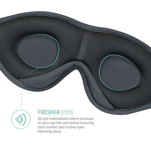 Echor Sleep Mask Total Blackout 3D Padded Foam Comfortable Premium Soft Eye Mask with Adjustable Elastic Strap and Nose Pad for Sleep and Travel (White)