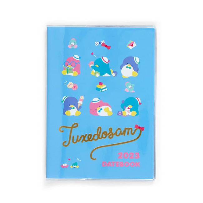 Sanrio 2023 Diary, Monthly, B6 Size, Tuxedo Sam, Sam Taxisam, Planned Sticker, Starting October 2022, All Six Days Display, Monthly Girls, Character 205362 Sanrio, Blue